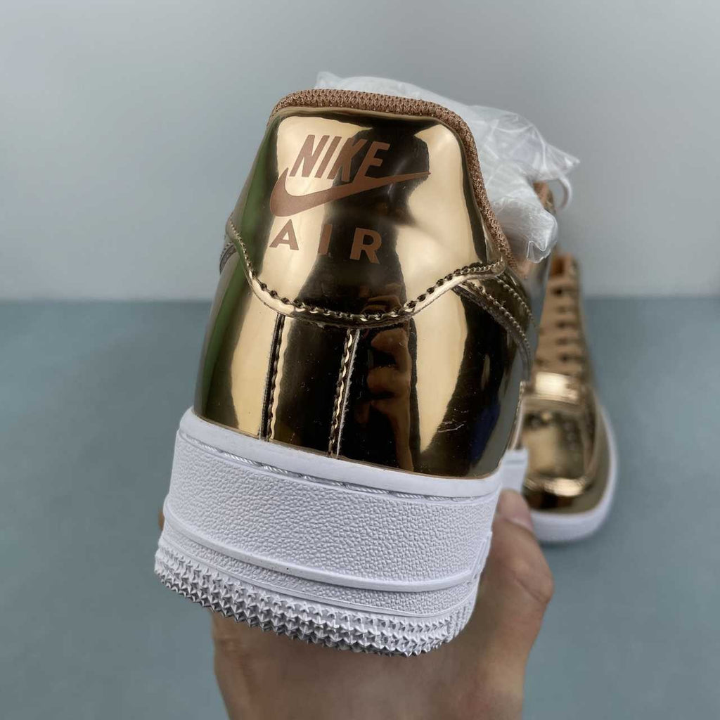 Air Force 1 – Design-Inspired "24 Karats" Metallic Gold Custom Tribute Build AF1-025