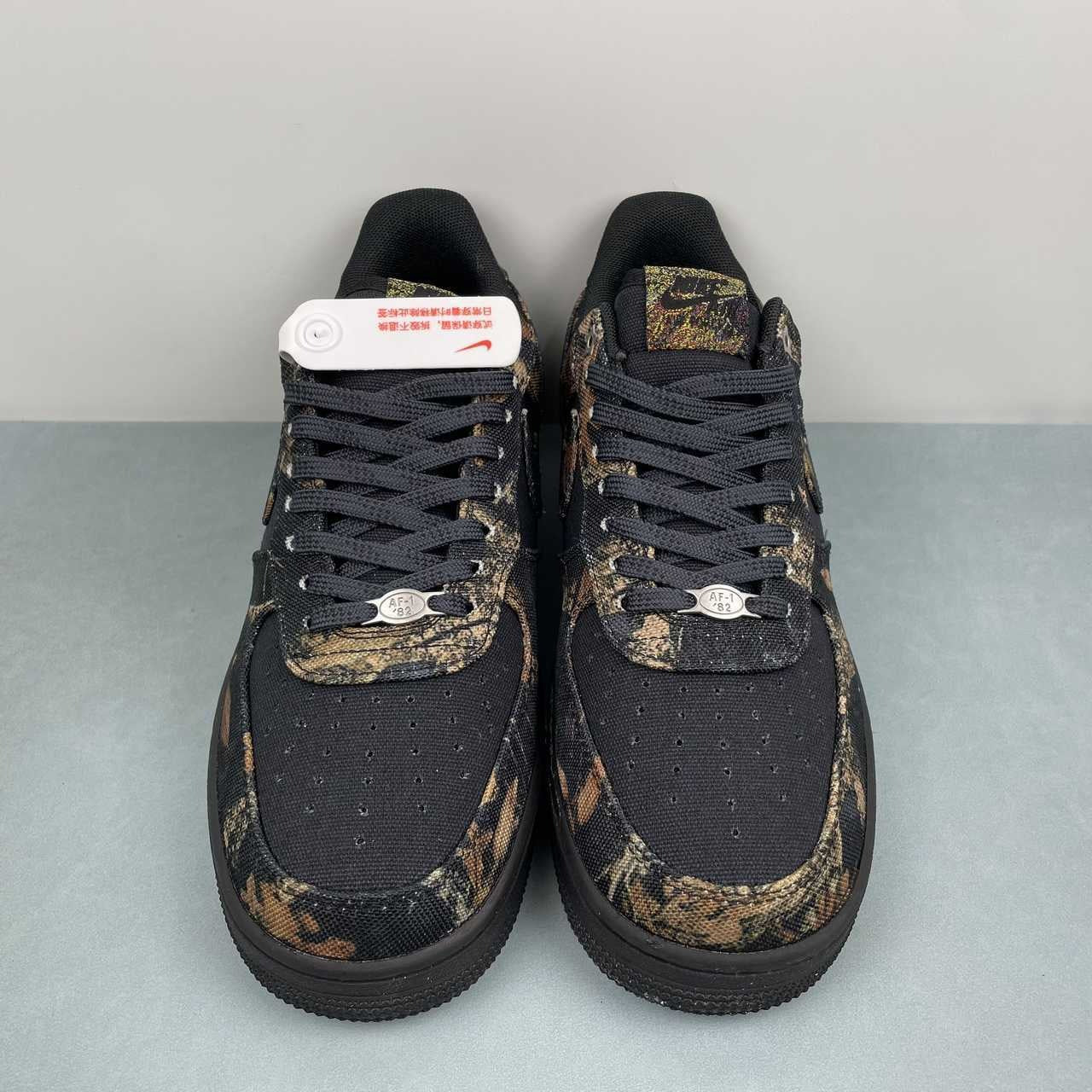 Air Force 1 - Design-Inspired "RealTree" Black - Camo Canvas Custom Tribute Build AF1-039