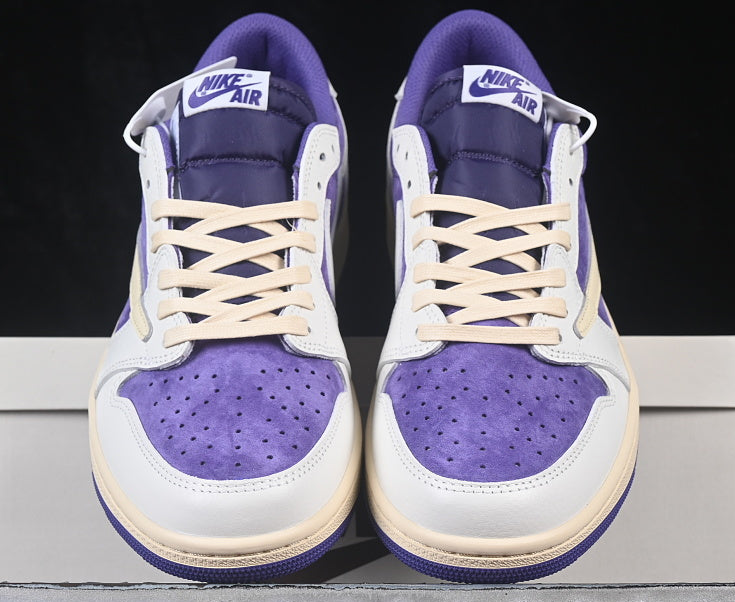 Jordan 1 Low Design-Inspired Court Purple - front toe view