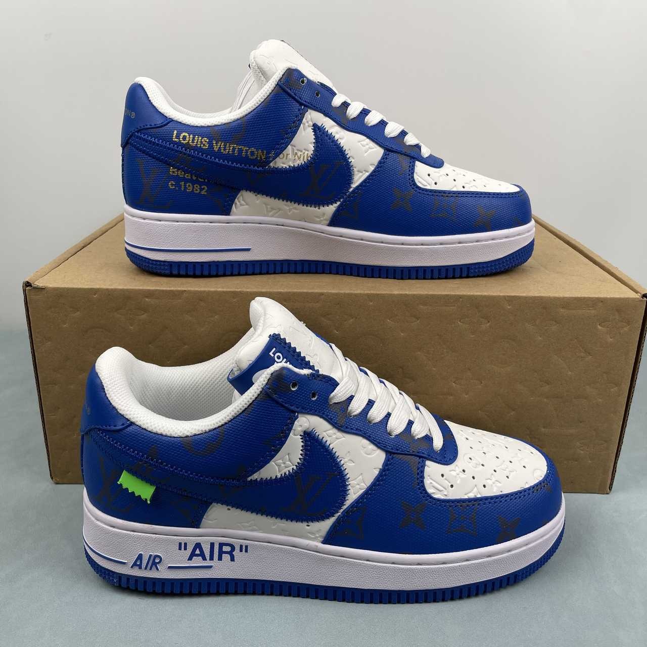 Air Force 1 Low – Design-Inspired “Virgil's: Off‑White" Pack - Grey / Yellow / White / Blue Custom Tribute Build AF1-002
