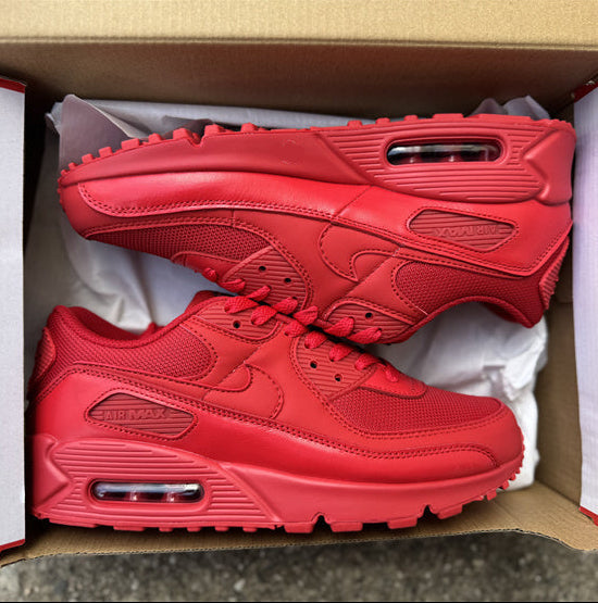 Air Max 90 Design-Inspired - "Varsity Red" "Red" Custom Tribute - AM90-VARRED-003