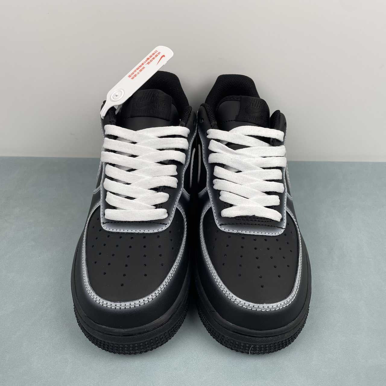 Air Force 1 – Design-Inspired "Ghost Stitch" Black/White Fantasy Build AF1-029