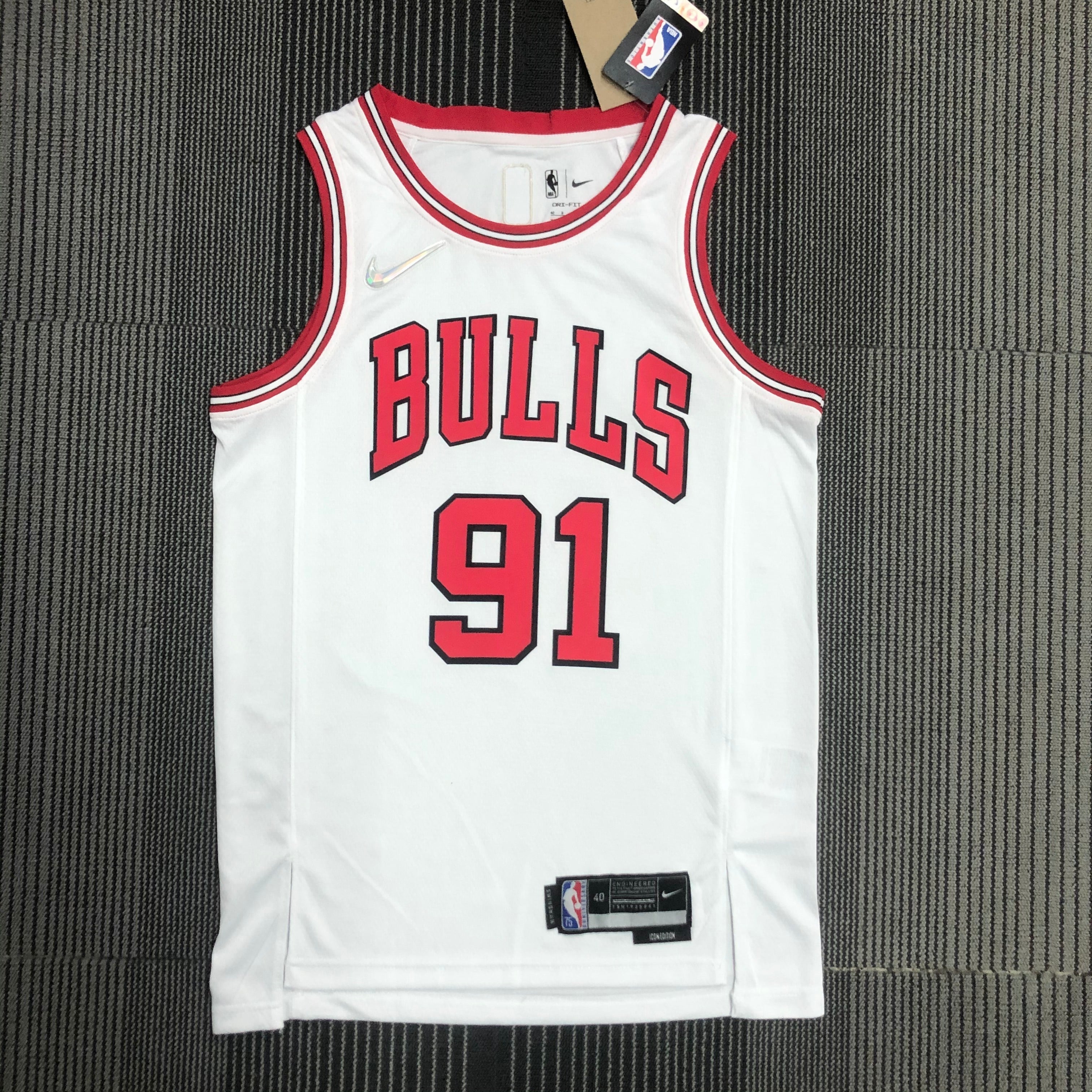 Chicago Bulls — Dennis Rodman #91 Association Edition Jersey (White)