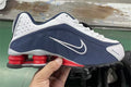 Nike Shox R4 – Design-Inspired "Navy White Red" Custom Tribute Build SX-011
