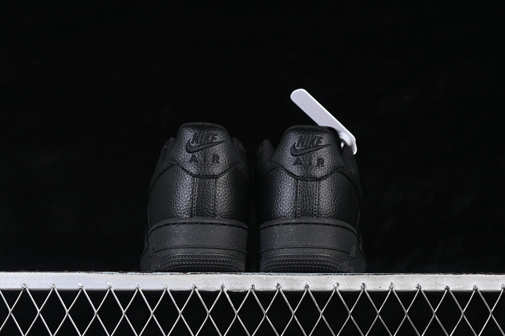 Nike Air Force 1 “Triple Black Tumbled” — Black — Design‑Inspired - AF1‑004
