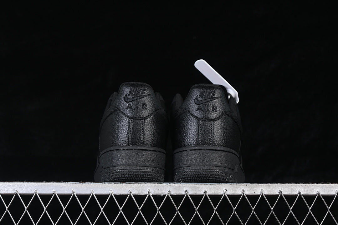 Nike Air Force 1 “Triple Black Tumbled” — Black — Design‑Inspired - AF1‑004