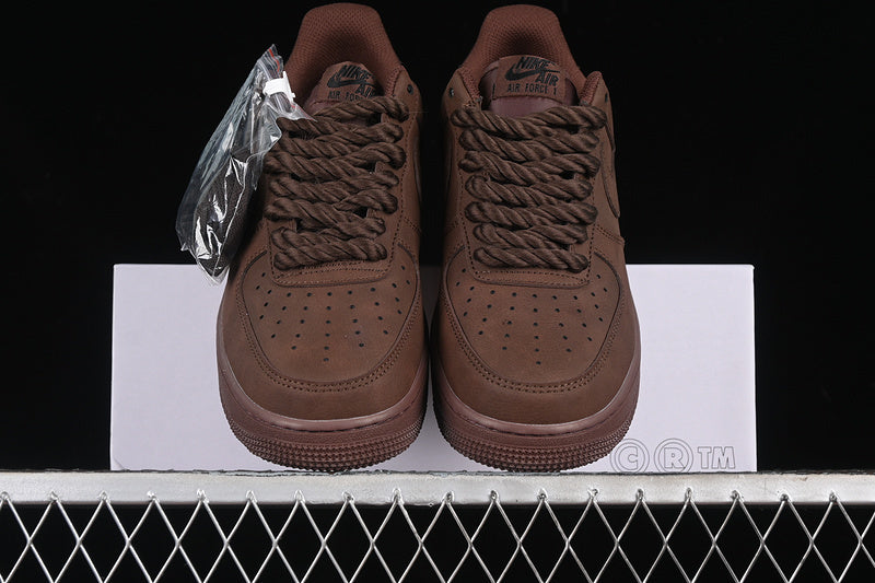 Nike Air Force 1 “Cocoa Nubuck” — Chocolate Brown — Design‑Inspired - AF1‑006