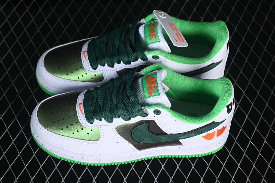 Nike Air Force 1 “Ducks of a Feather” — White / Green — Design‑Inspired - AF1‑008