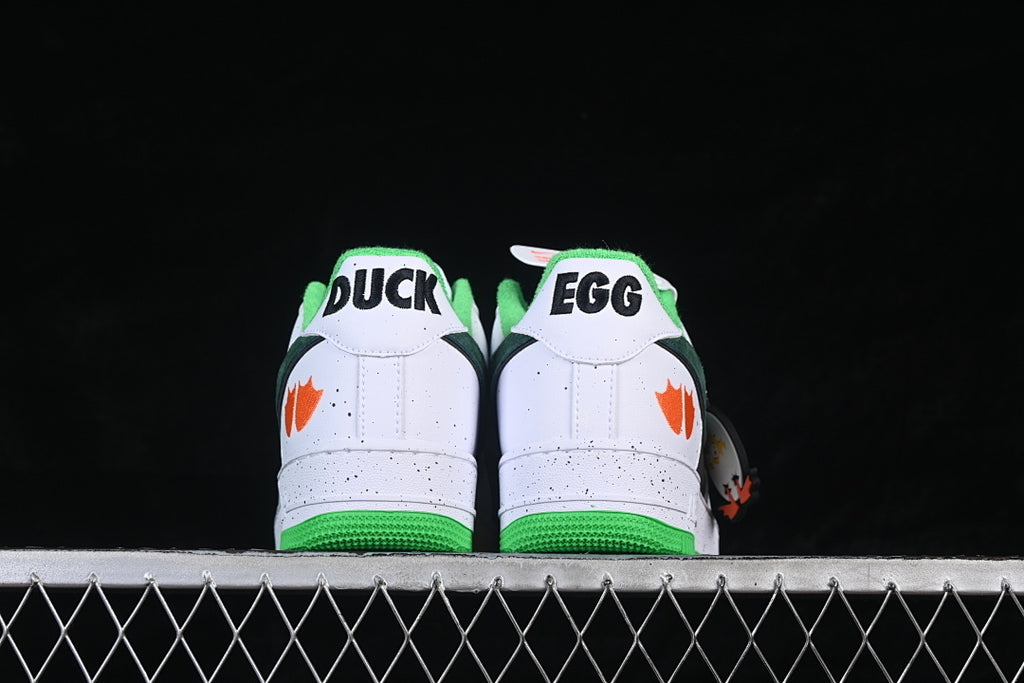 Nike Air Force 1 “Ducks of a Feather” — White / Green — Design‑Inspired - AF1‑008