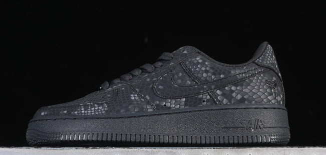 Nike Air Force 1 “Black Mamba” — Black — Design‑Inspired - AF1‑009