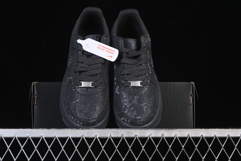 Nike Air Force 1 “Black Mamba” — Black — Design‑Inspired - AF1‑009
