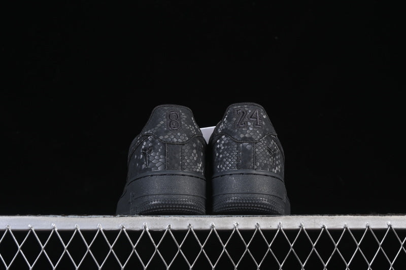 Nike Air Force 1 “Black Mamba” — Black — Design‑Inspired - AF1‑009