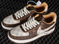 Nike Air Force 1 “LV Tribute – Brown &amp; White” — Design‑Inspired - AF1‑013