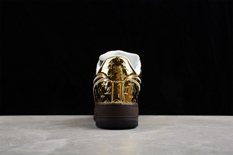 Nike Air Force 1 “LV Tribute – Gold Monogram” — Design‑Inspired - AF1‑014