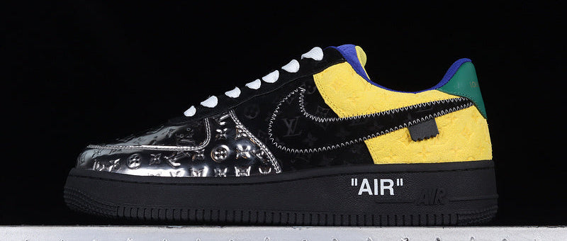 Nike Air Force 1 “LV Patchwork – Suede &amp; Leather” — Design‑Inspired - AF1‑015