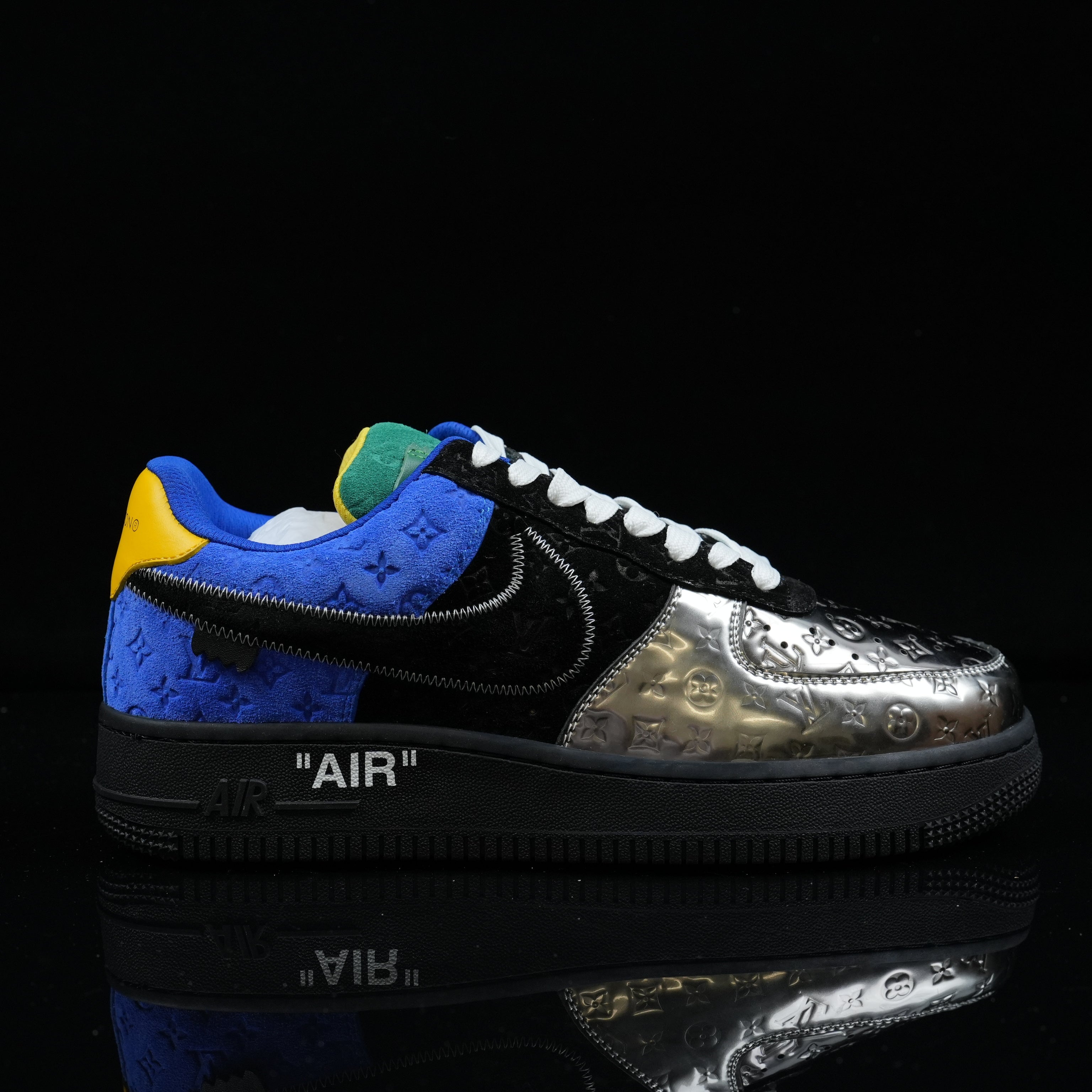 Nike Air Force 1 “LV Patchwork – Suede &amp; Leather” — Design‑Inspired - AF1‑015