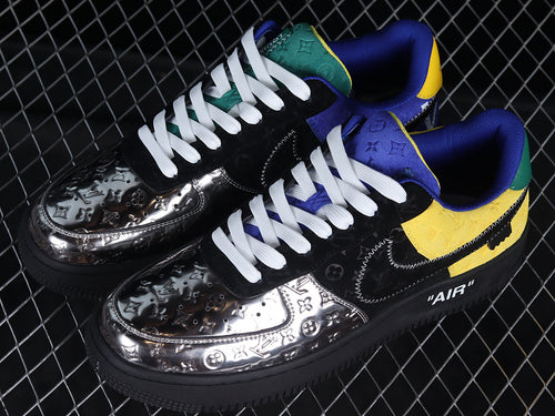 Air Force 1 Low – Design-Inspired “LV Patchwork" – Suede & Leather - Custom Tributes AF1-015