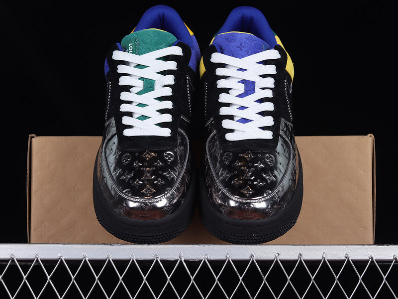 Nike Air Force 1 “LV Patchwork – Suede &amp; Leather” — Design‑Inspired - AF1‑015
