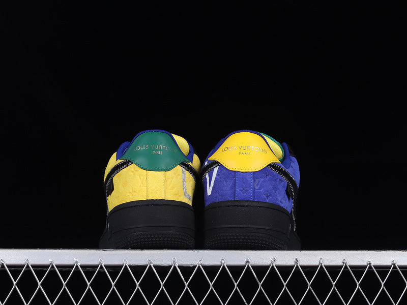 Nike Air Force 1 “LV Patchwork – Suede &amp; Leather” — Design‑Inspired - AF1‑015