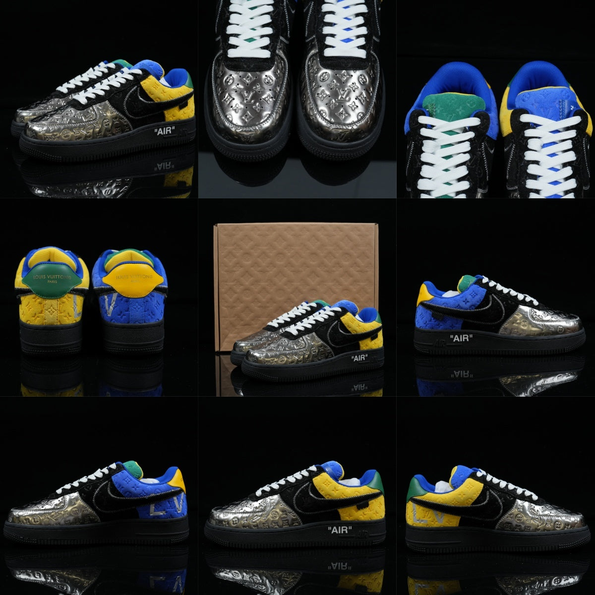 Nike Air Force 1 “LV Patchwork – Suede &amp; Leather” — Design‑Inspired - AF1‑015