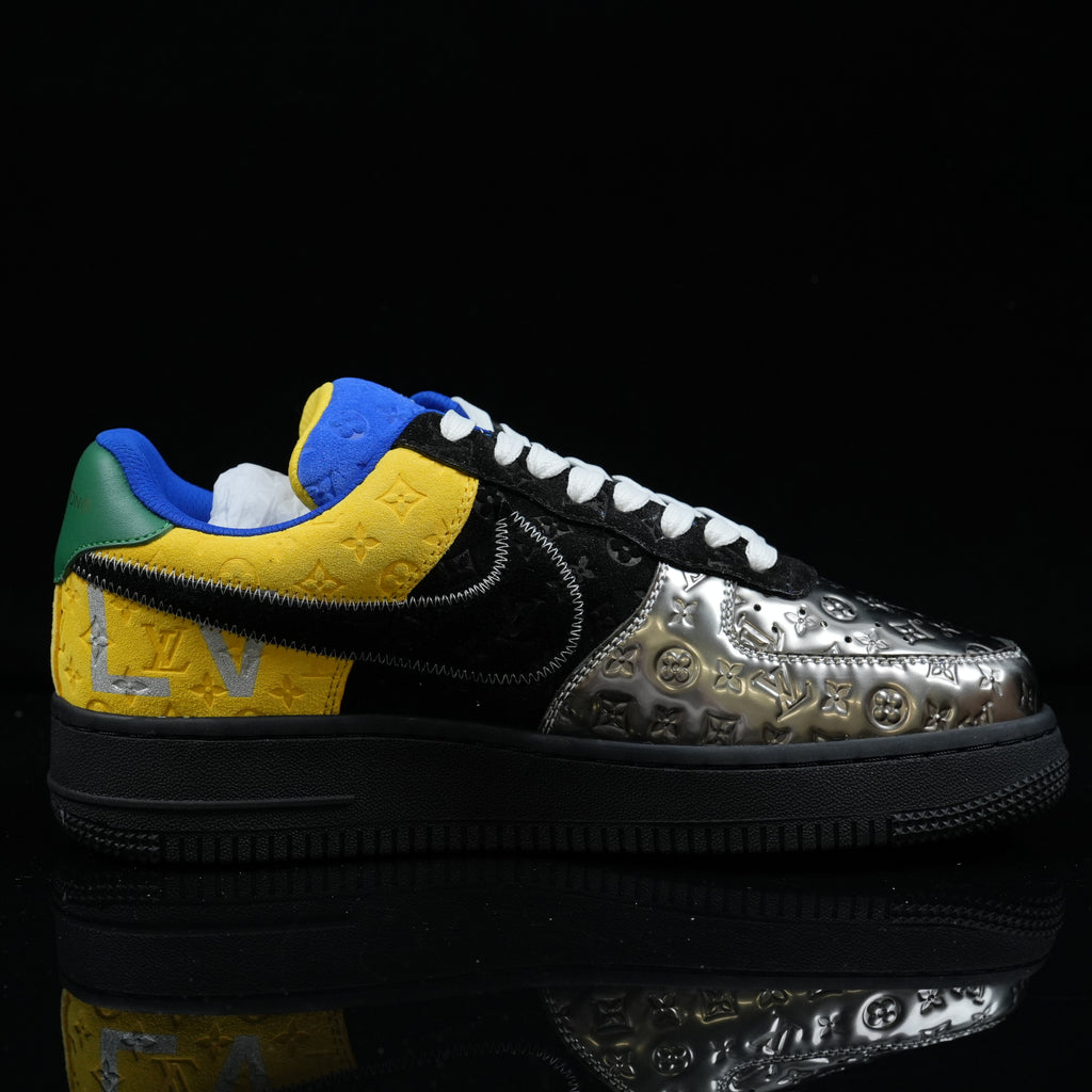 Nike Air Force 1 “LV Patchwork – Suede &amp; Leather” — Design‑Inspired - AF1‑015