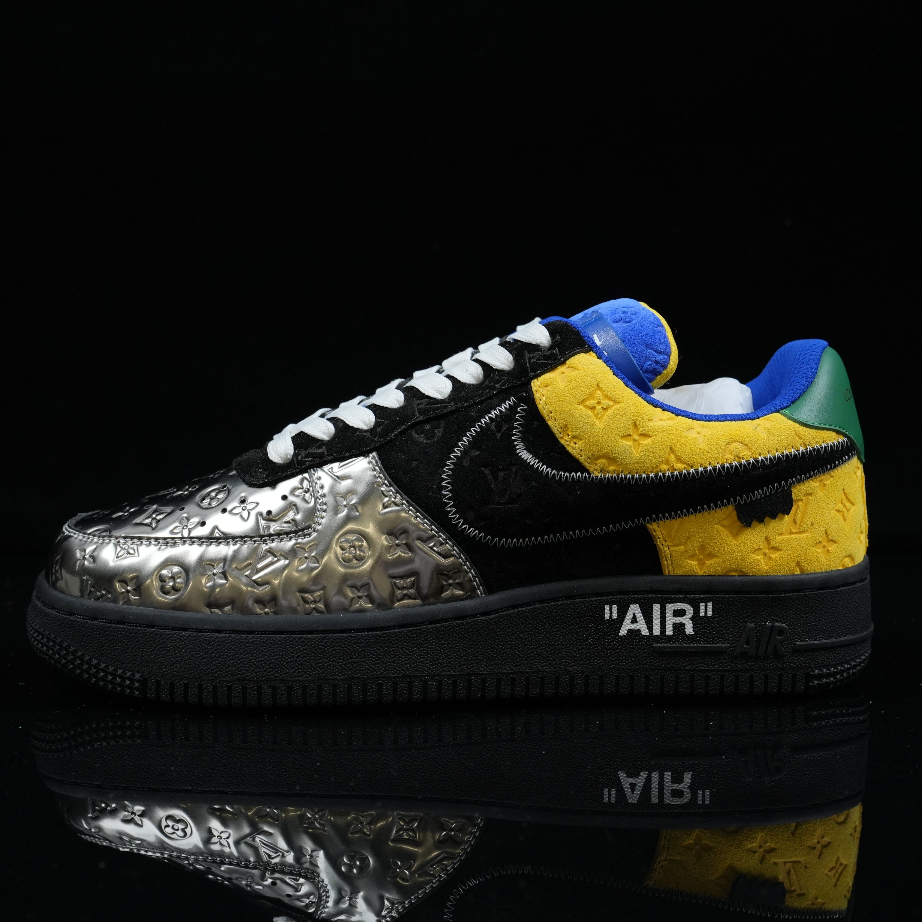 Nike Air Force 1 “LV Patchwork – Suede &amp; Leather” — Design‑Inspired - AF1‑015