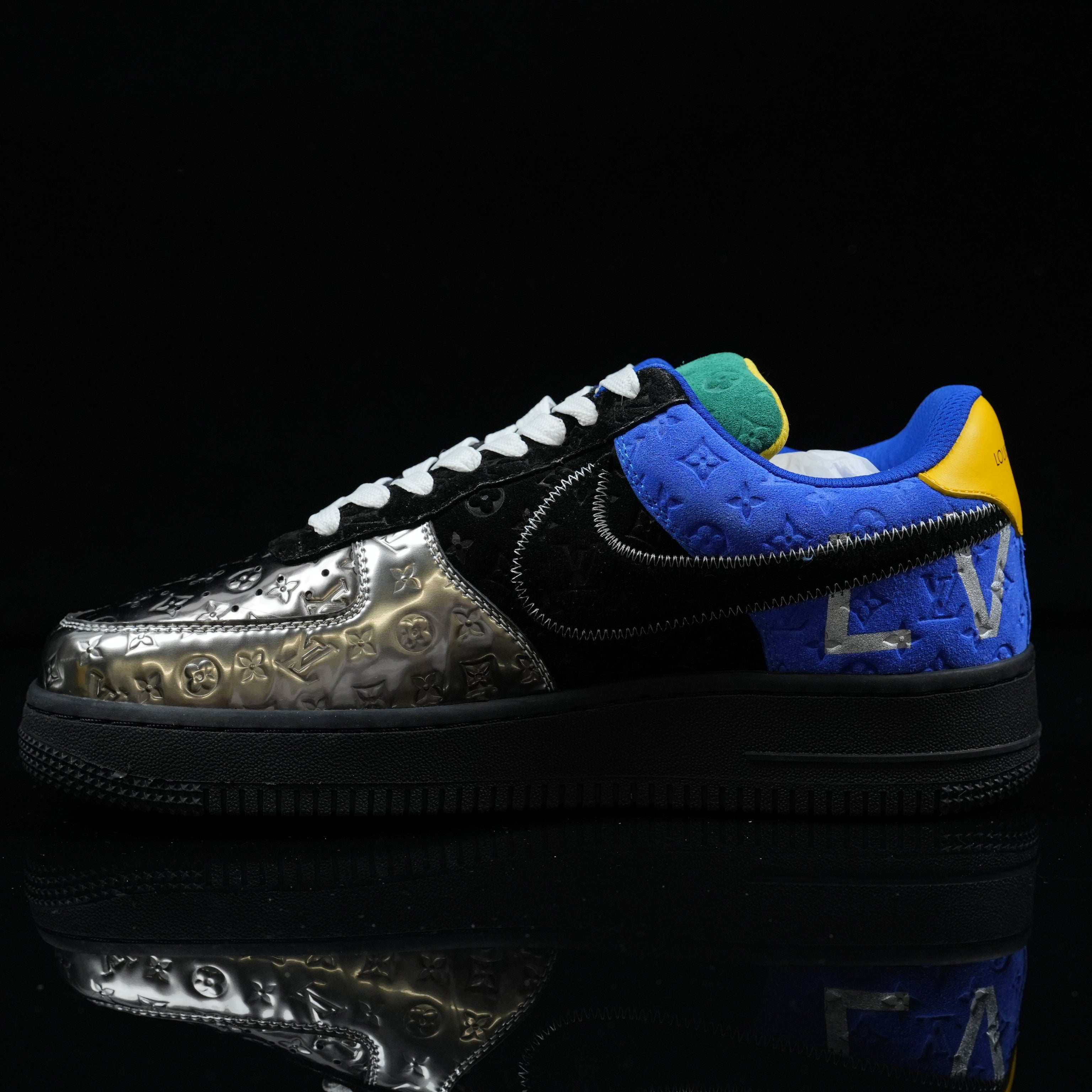 Nike Air Force 1 “LV Patchwork – Suede &amp; Leather” — Design‑Inspired - AF1‑015