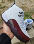 1200 — Jordan 12 “A Ma Maniére” — White/Burgundy — Design‑Inspired