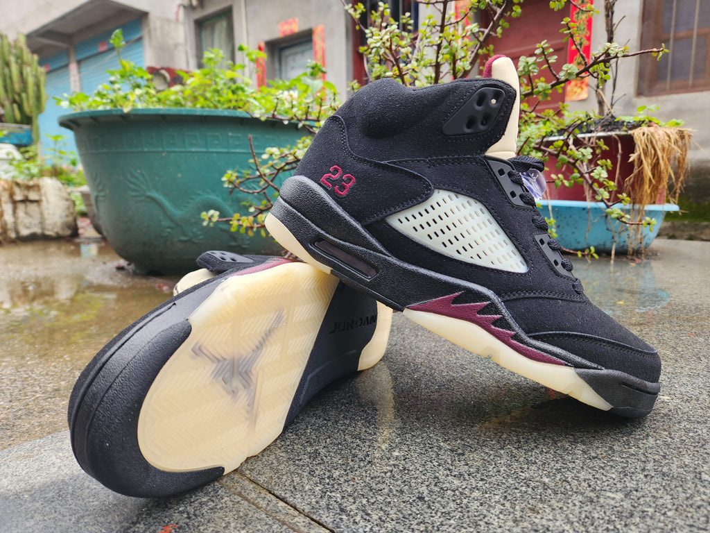 500 — Jordan 5 “A Ma Maniére Burgundy” — Design‑Inspired Sneaker