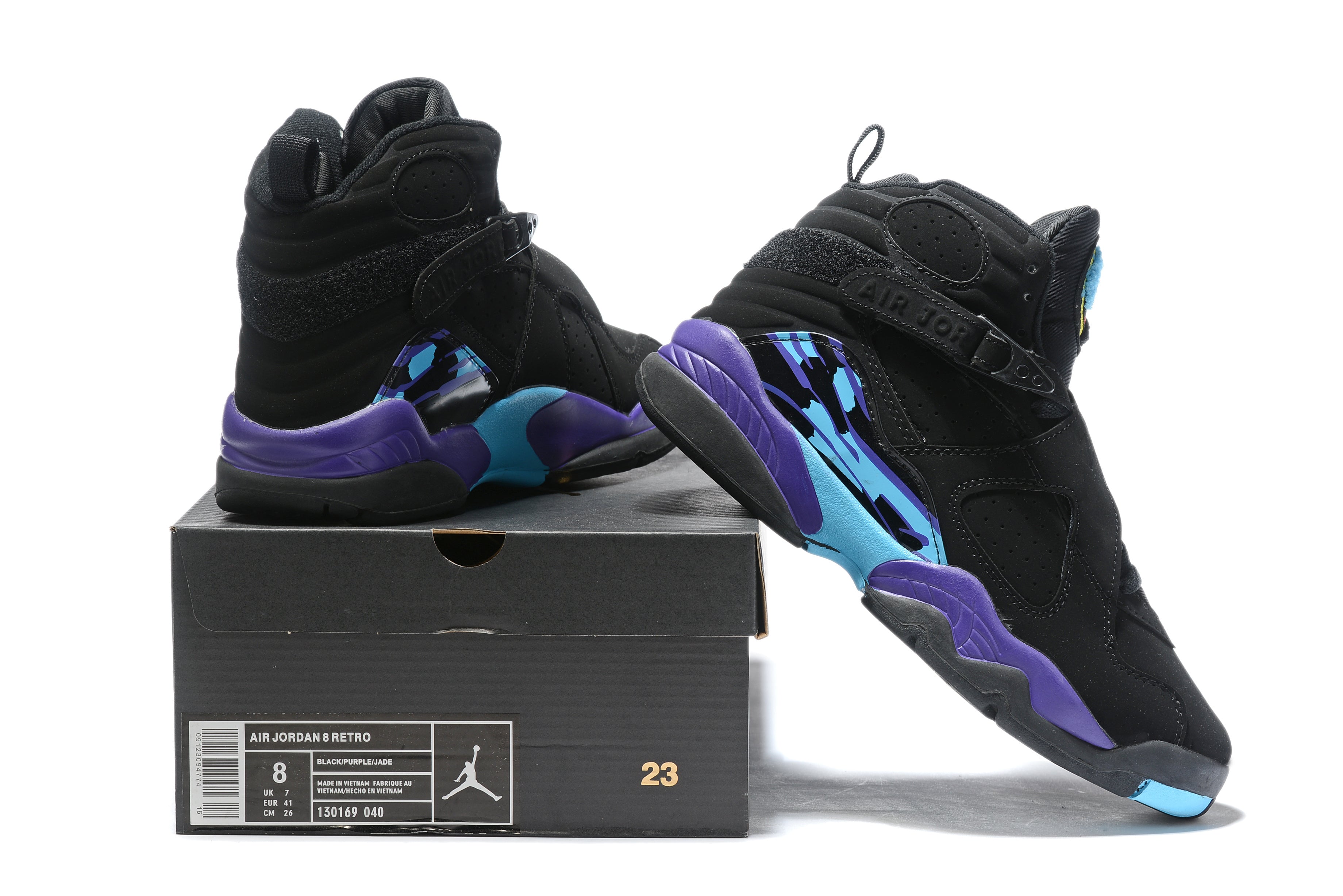 Jordan 8 – Design-Inspired "Aqua" Custom Tribute Build AJ8-AQUA-803