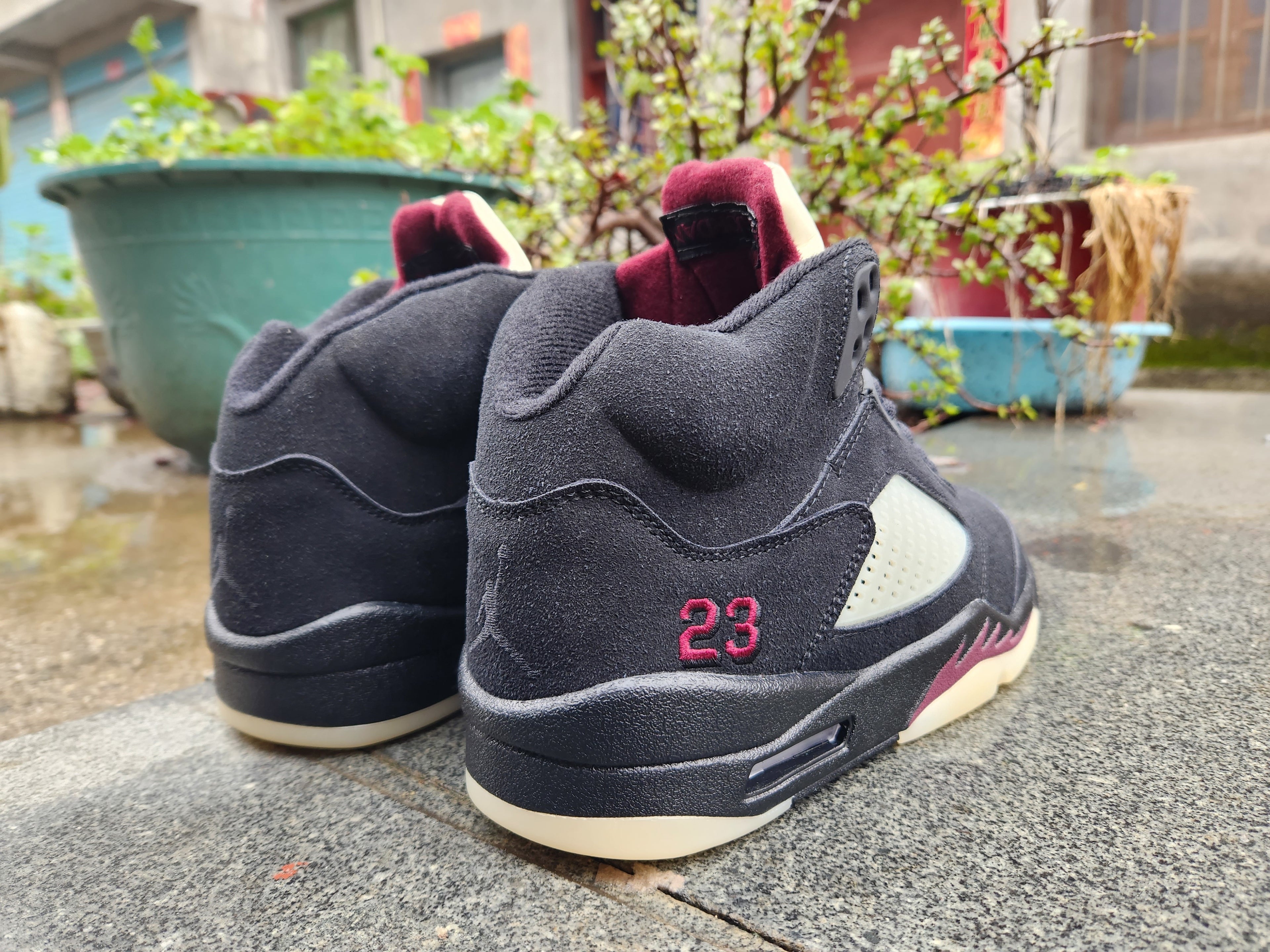 500 — Jordan 5 “A Ma Maniére Burgundy” — Design‑Inspired Sneaker