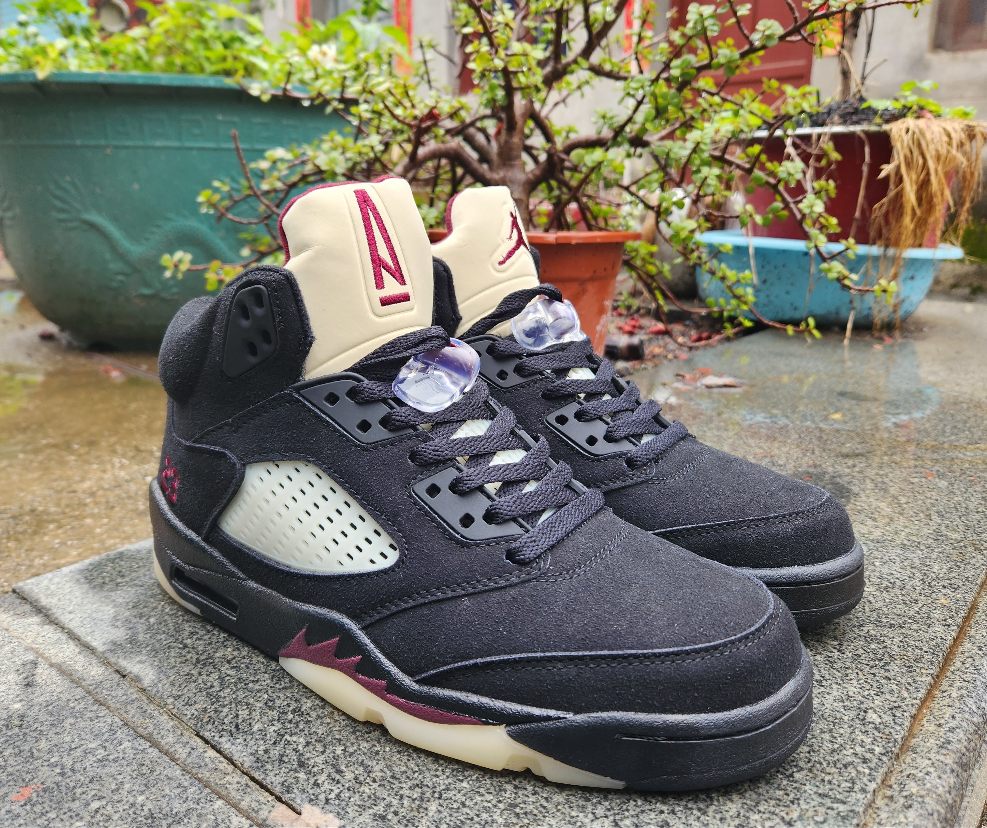 500 — Jordan 5 “A Ma Maniére Burgundy” — Design‑Inspired Sneaker