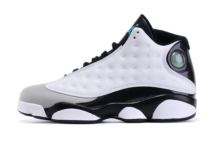 1301 — Jordan 9 “Barons” — White/Grey/Black — Design‑Inspired