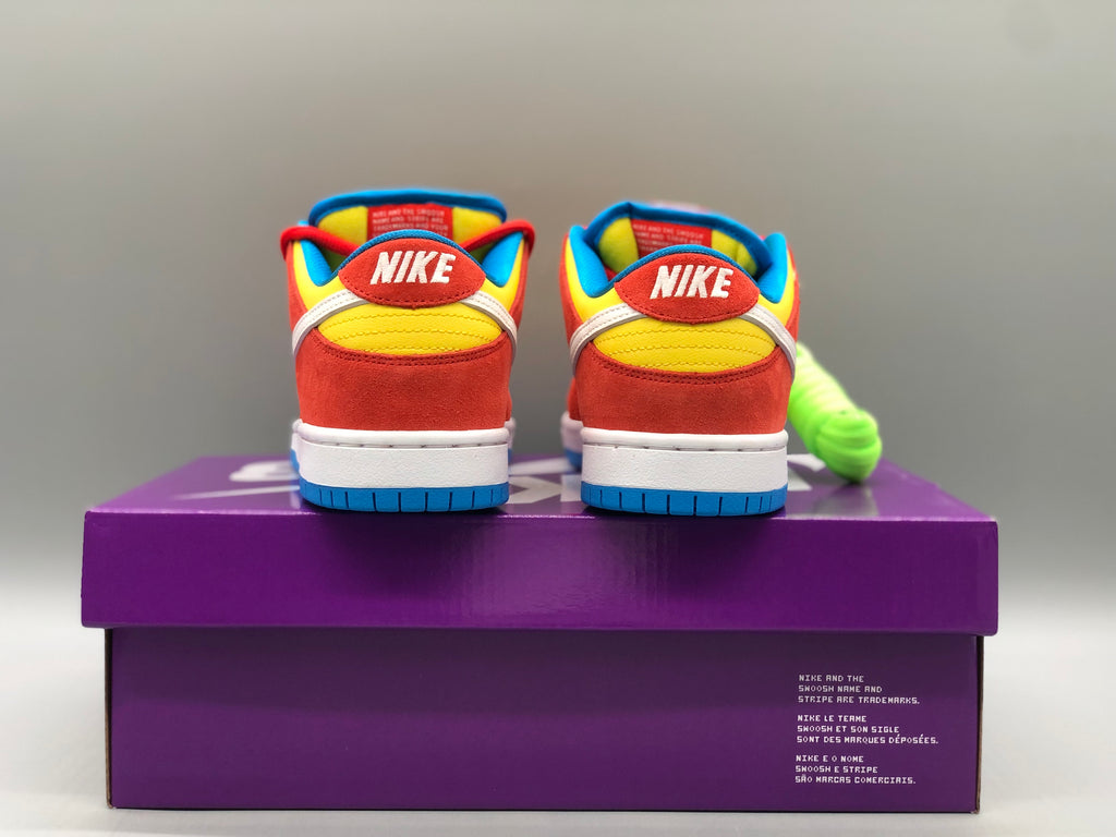 SBDNK‑017 — Nike SB Dunk Low “Bart Simpson” — Red/Yellow/Blue — Design‑Inspired