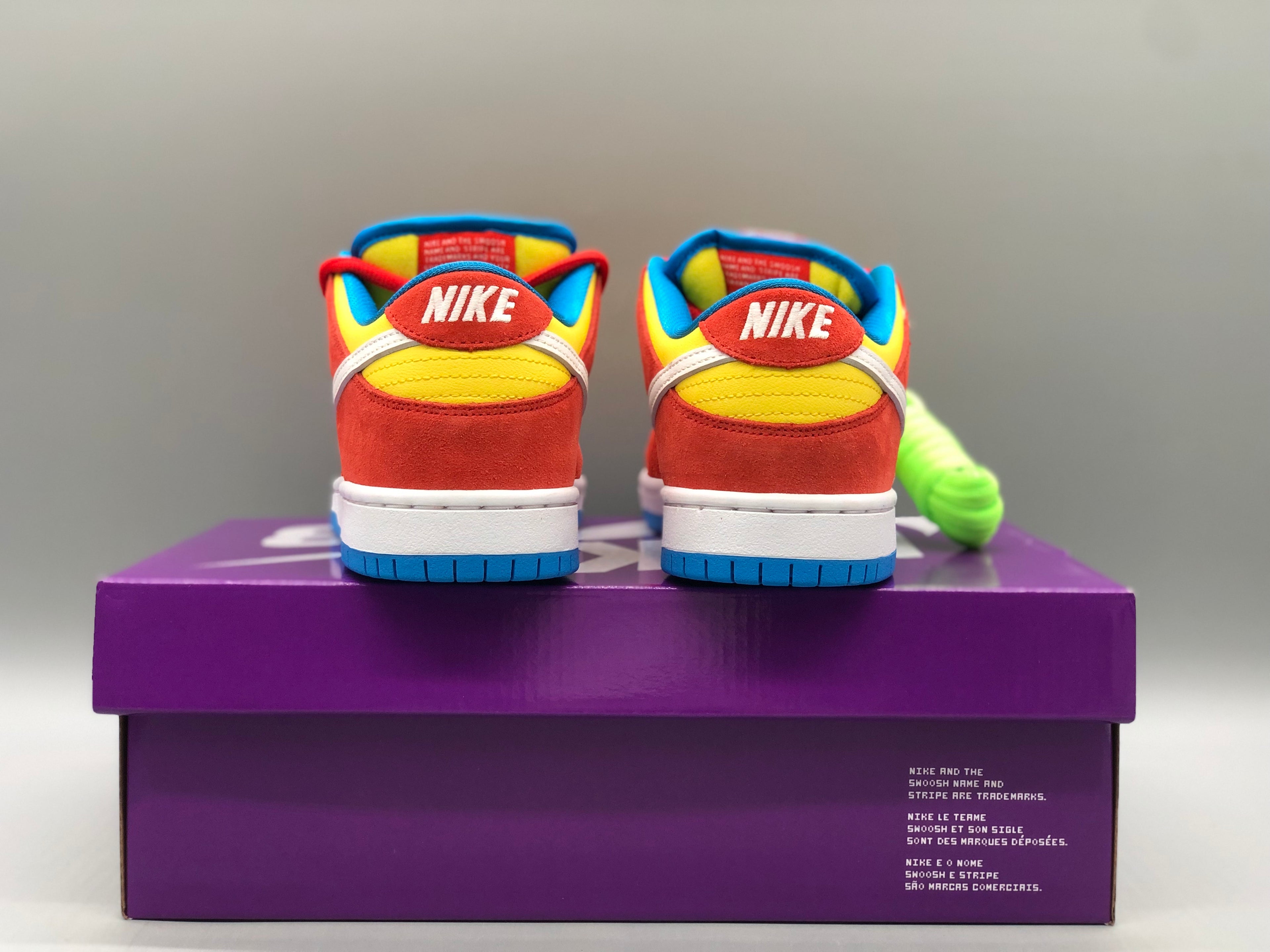 SBDNK‑017 — Nike SB Dunk Low “Bart Simpson” — Red/Yellow/Blue — Design‑Inspired