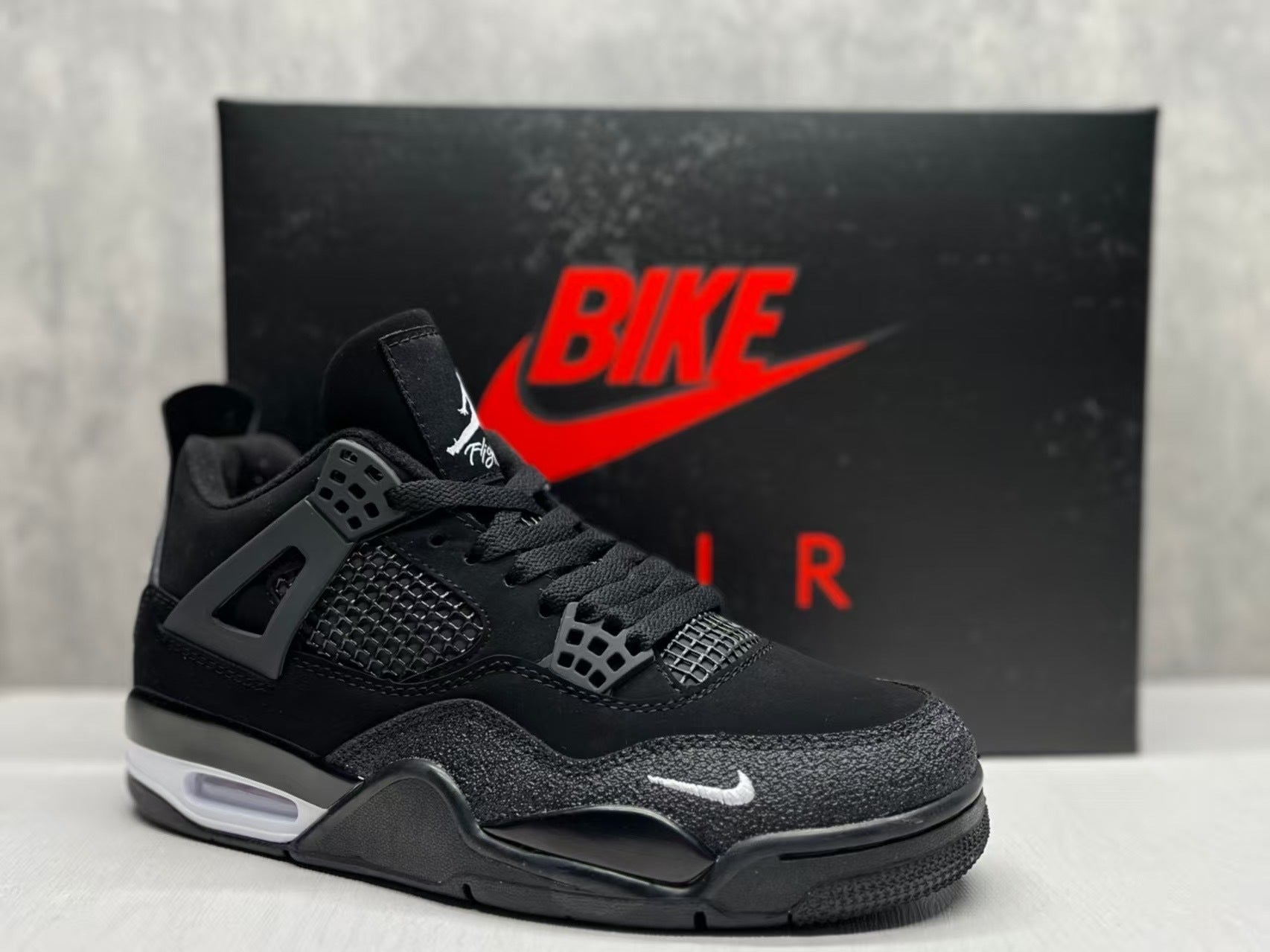 402 — Jordan 4 “Black Bricks” — Fantasy Colorway