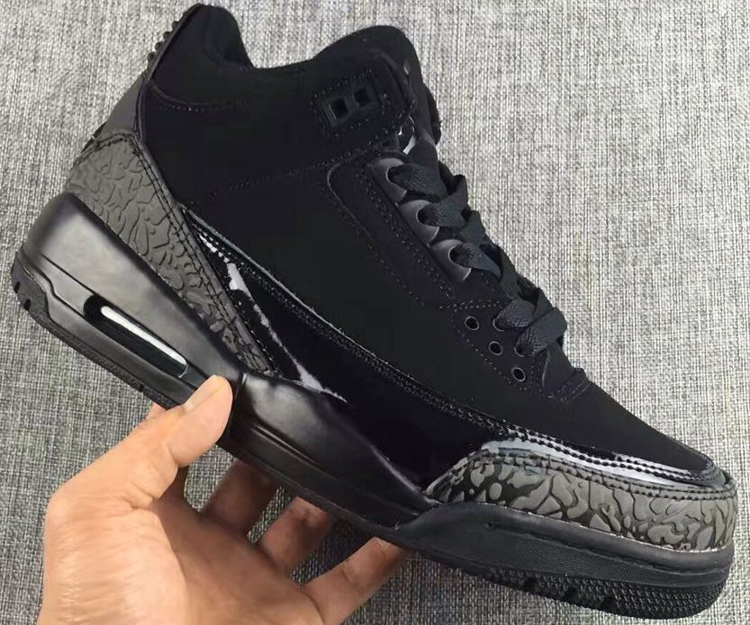 302 — Jordan 3 “Black Cat Patent” — Design-Inspired Sneaker