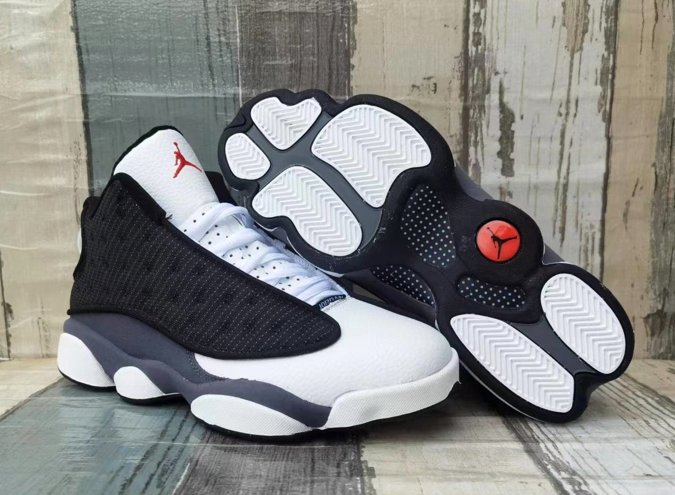 1302 — Jordan 9 “Black Flint” — Black/Grey/White — Design‑Inspired