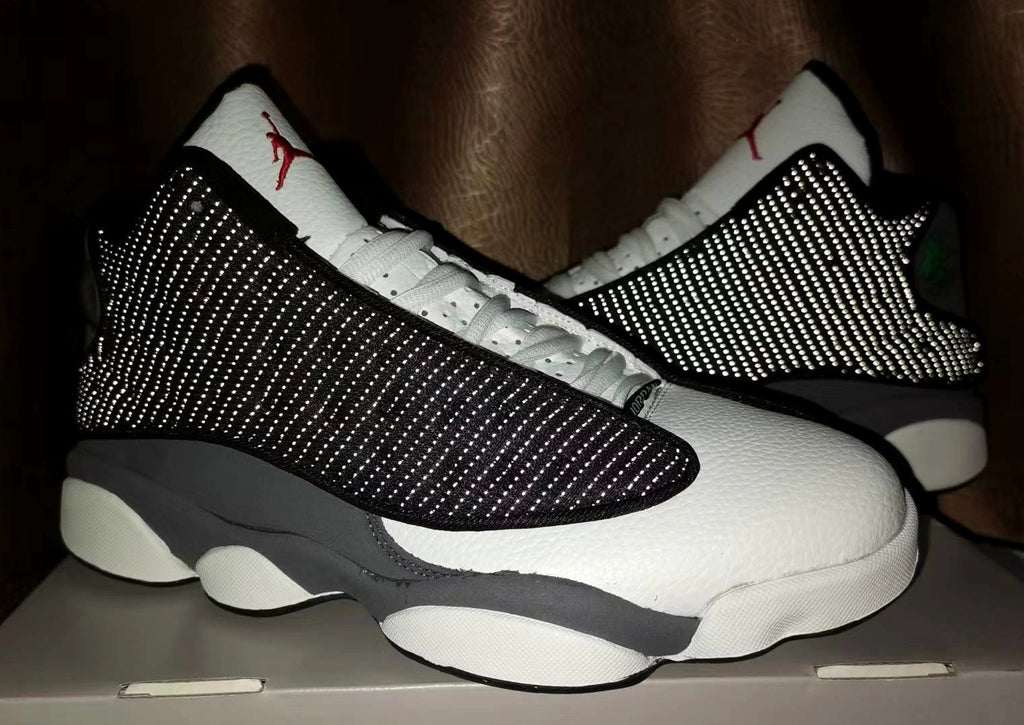 1302 — Jordan 9 “Black Flint” — Black/Grey/White — Design‑Inspired