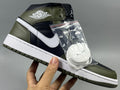 004 — Jordan 1 Mid “Black White Olive” — Design Inspired Sneaker