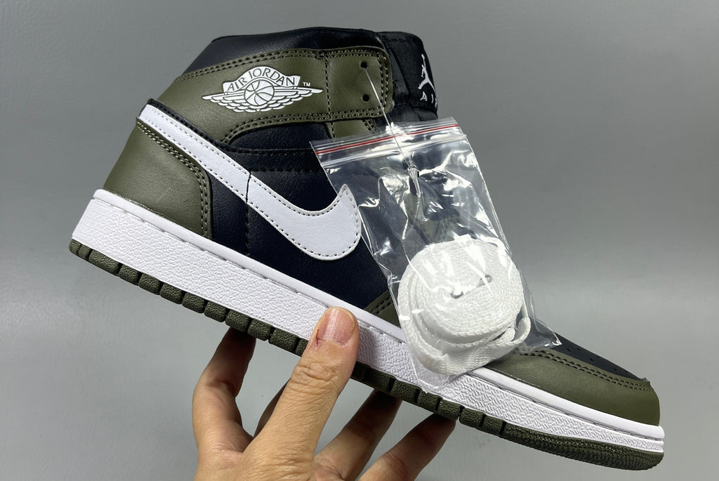 030 — Jordan 1 High “Black Medium Olive” — Design‑Inspired