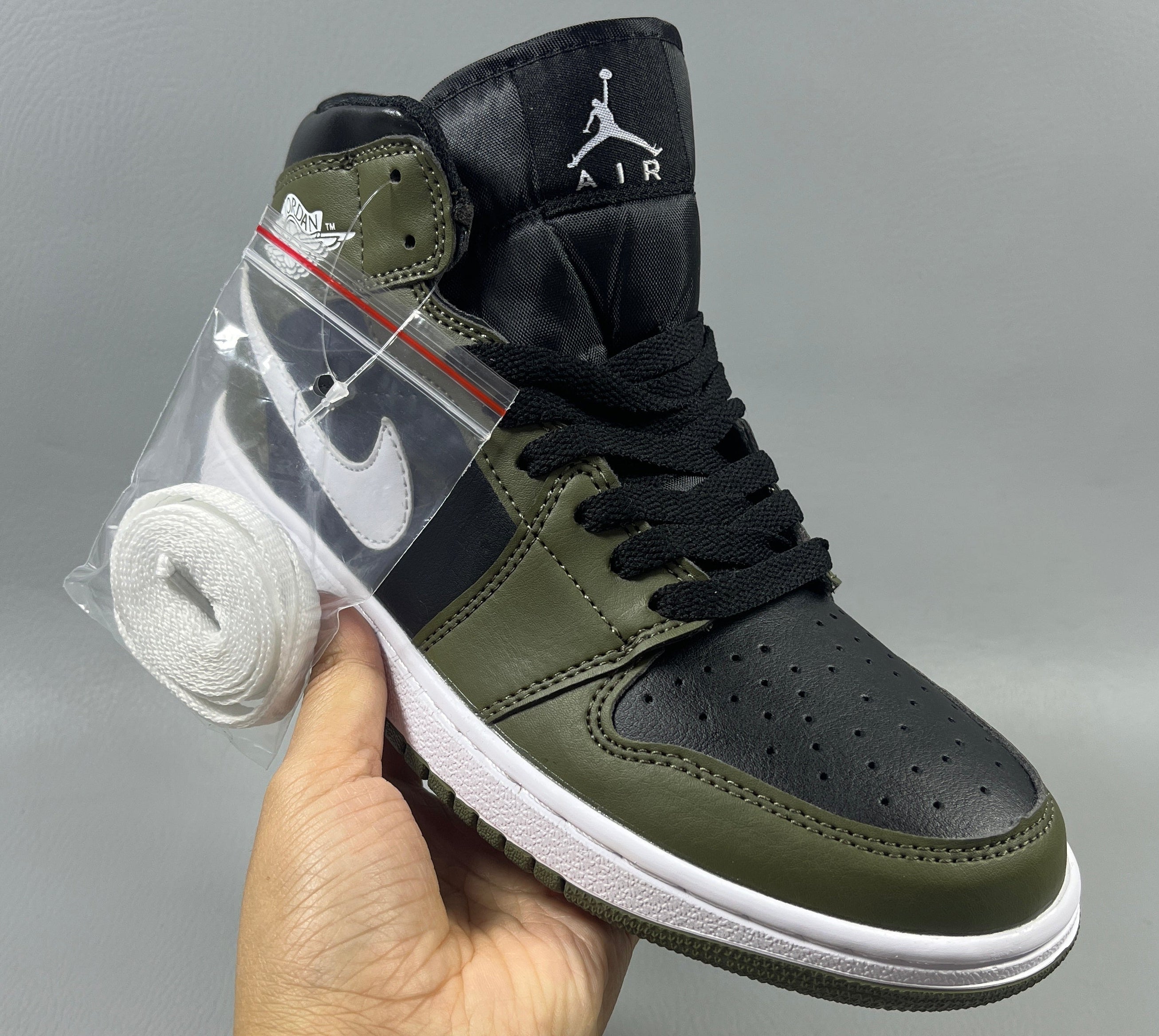 030 — Jordan 1 High “Black Medium Olive” — Design‑Inspired