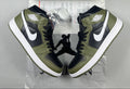 Jordan 1 Mid – Design-Inspired "Black White Olive" Custom Tribute Build AJ1-OLVB-MID-004