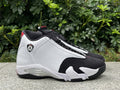 1403 — Jordan 14 “Chicago” — White/Black/Red — Design‑Inspired