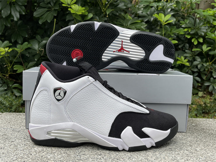 1403 — Jordan 14 “Chicago” — White/Black/Red — Design‑Inspired