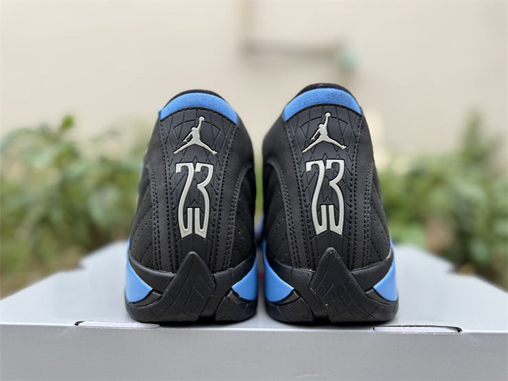 1405 — Jordan 14 “Black UNC” — Black/University Blue — Design‑Inspired