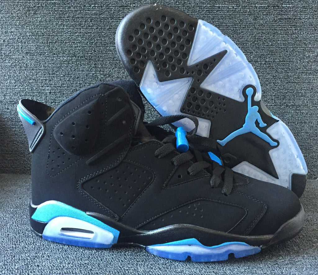 Jordan 6 - Design-Inspired "UNC Black" Custom Tribute Build AJ6-BLKUNC-604