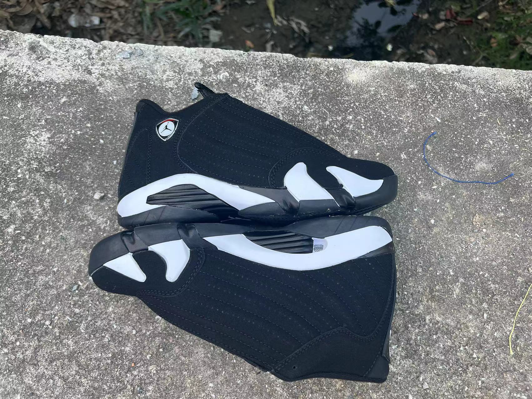 1400 — Jordan 14 “Black/White” — Design‑Inspired