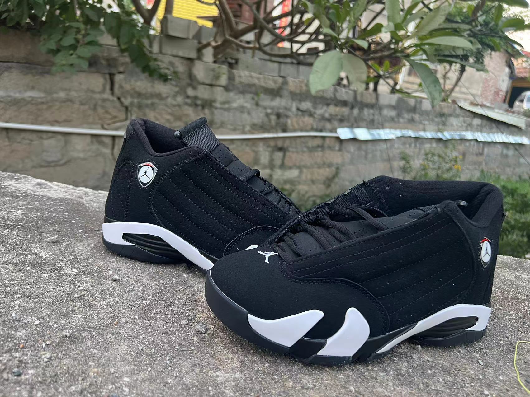 1400 — Jordan 14 “Black/White” — Design‑Inspired
