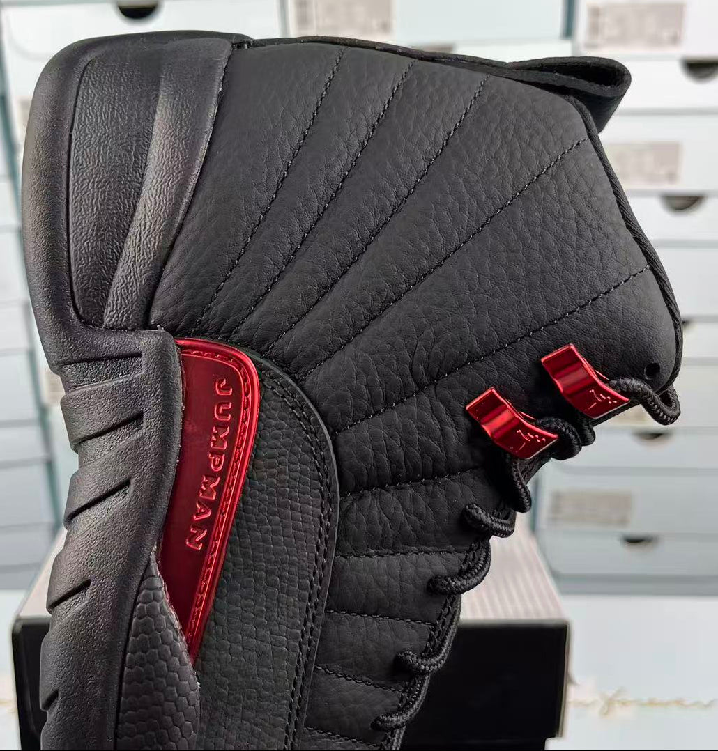 Jordan 12 Design Inspired “Bloodline”  Custom Tributes - 1202